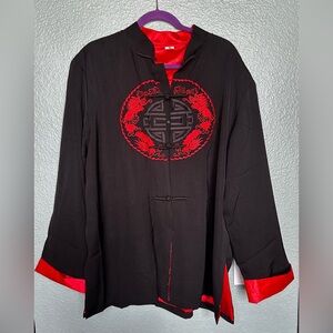 Vintage Kim Lai 100% silk dragon embroidered jacket